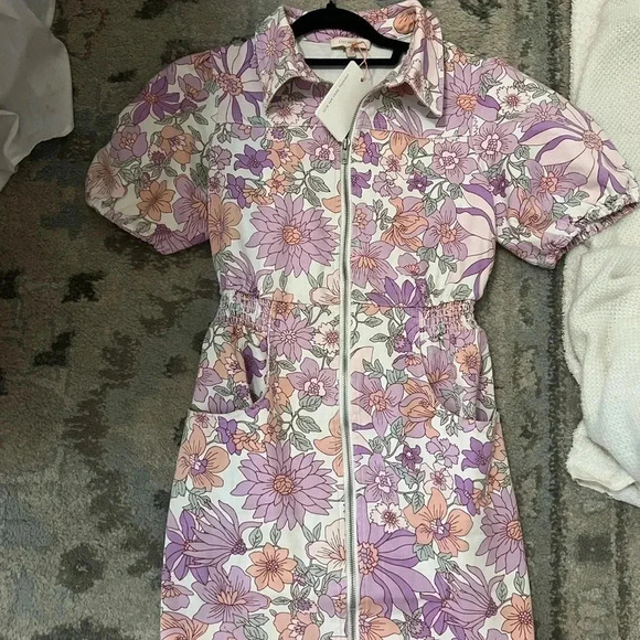 NWT Skies are Blue Floral Denim Dress - Picture 5 of 5
